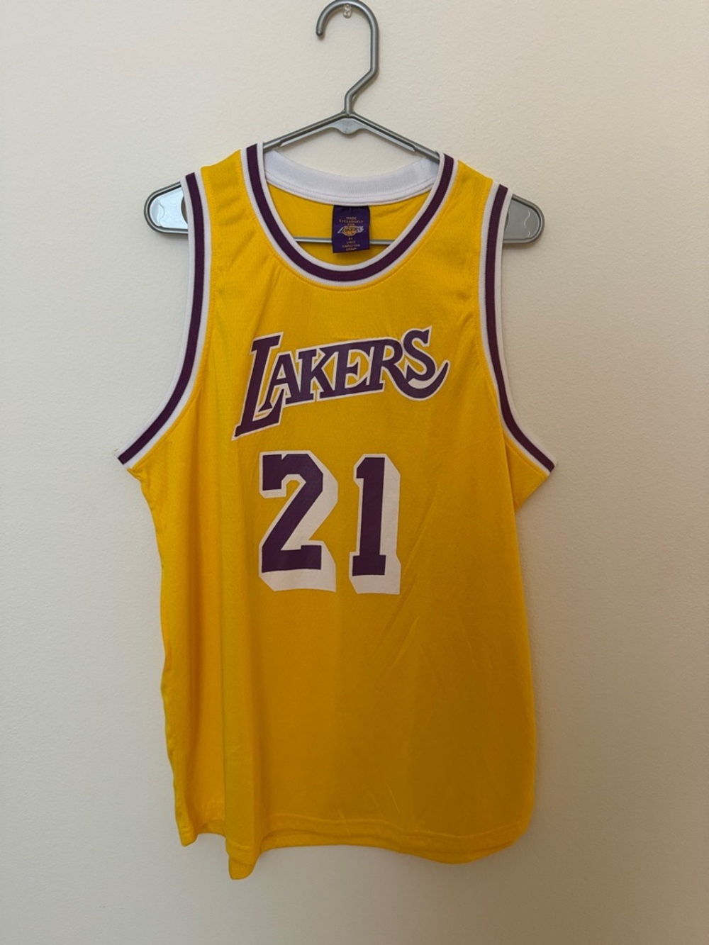 Los Angeles Lakers #21 Yellow Basketball Jersey